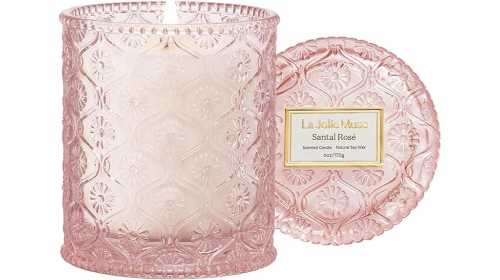 elegant sandalwood rose candle