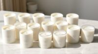elegant white tumbler candles