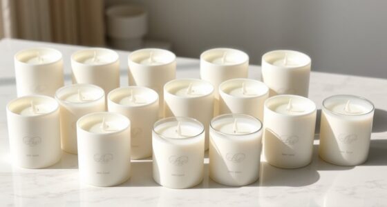 elegant white tumbler candles