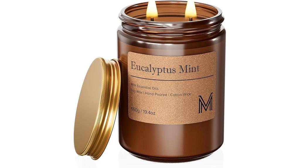 eucalyptus mint scented candle