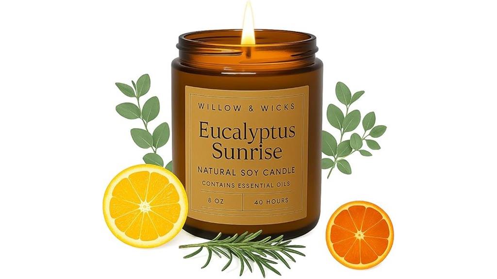 eucalyptus sunrise soy candle