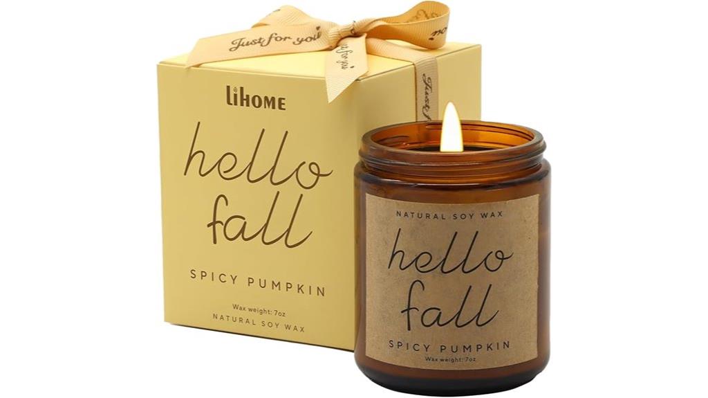 fall home decor candles