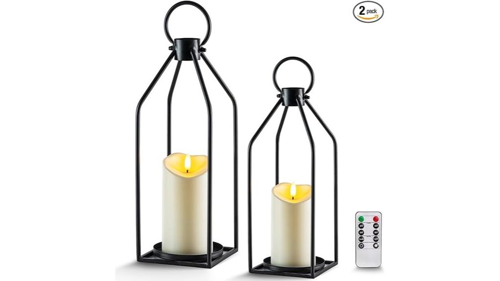 festive lanterns with candles