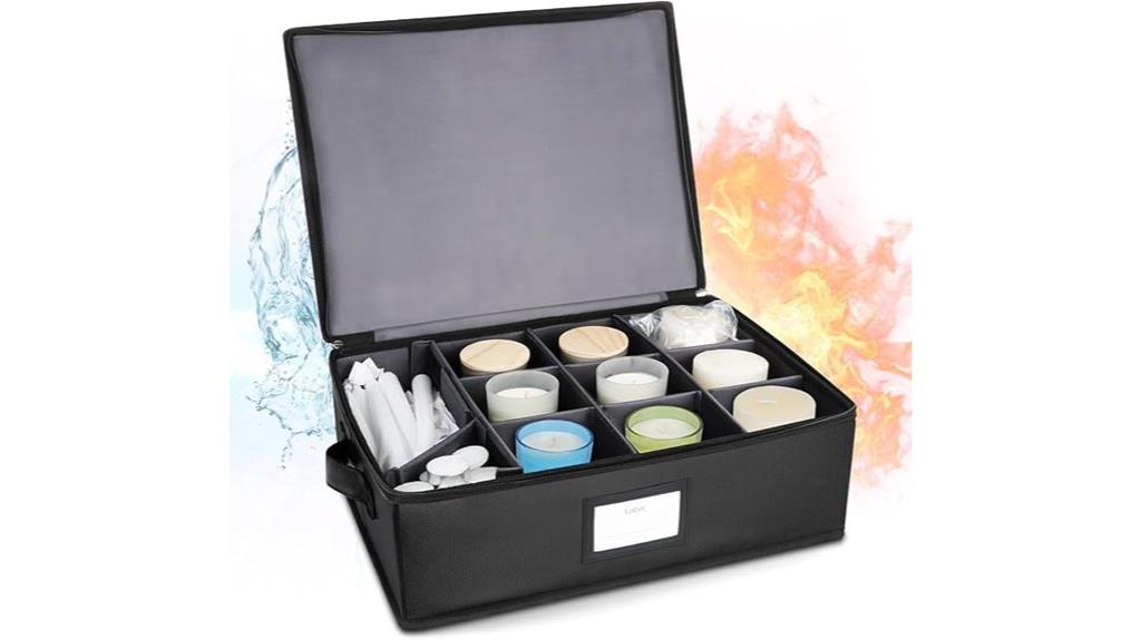 fireproof candle storage box