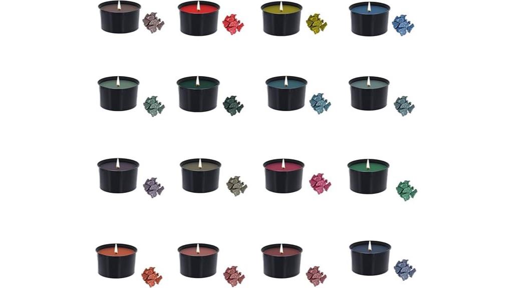 five color candle dye pack
