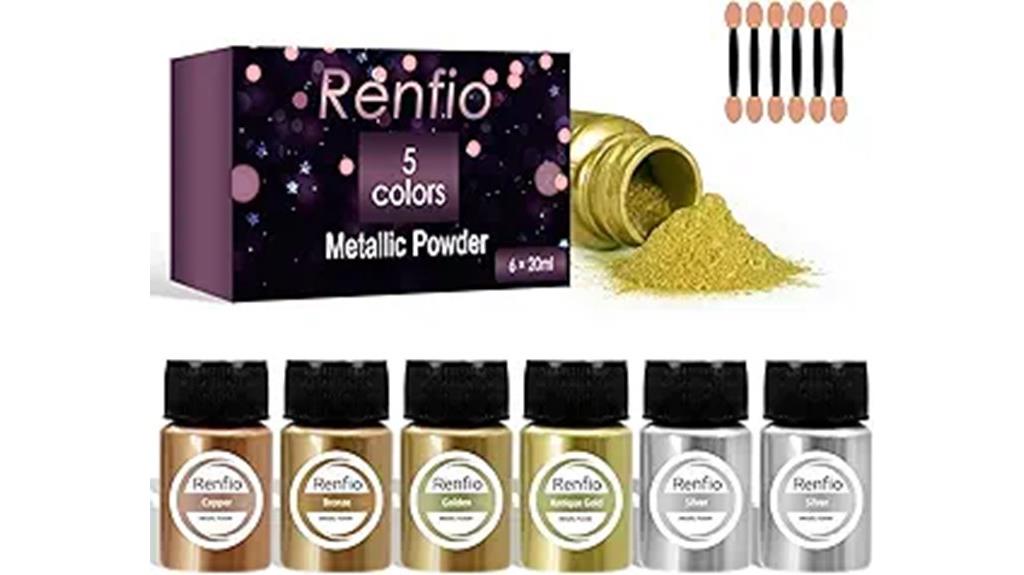 five color metallic pigments