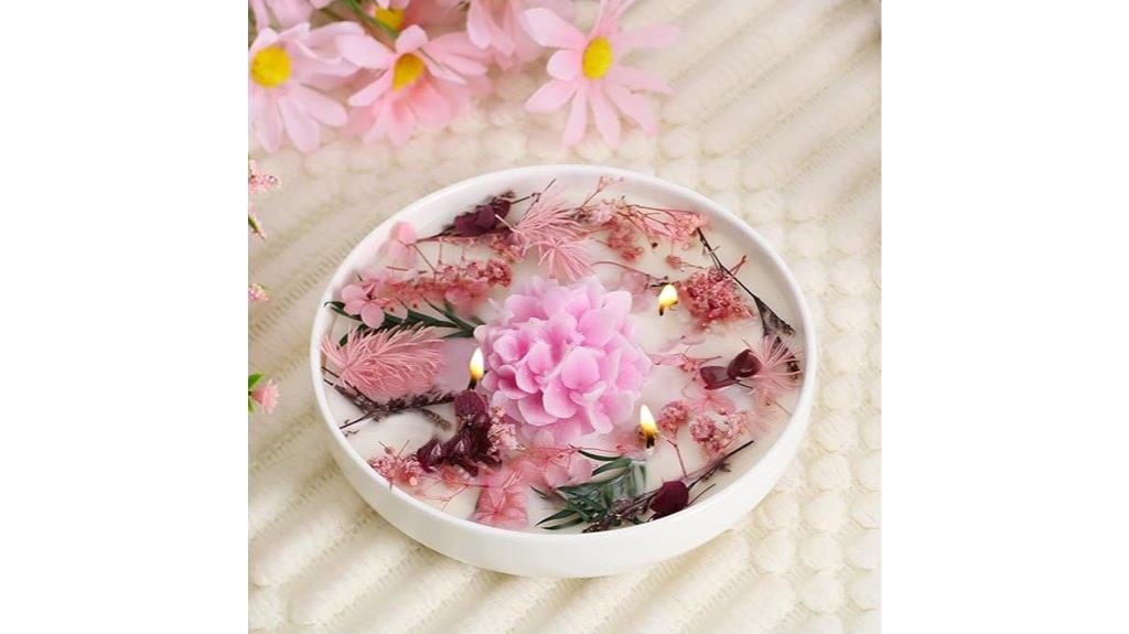 floral soy candle trio