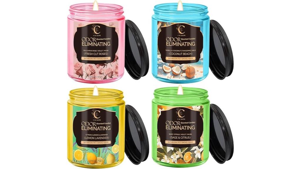 four pack scented candle set