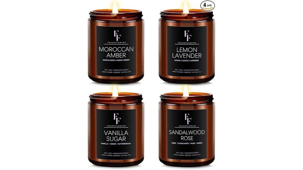 four pack soy candles