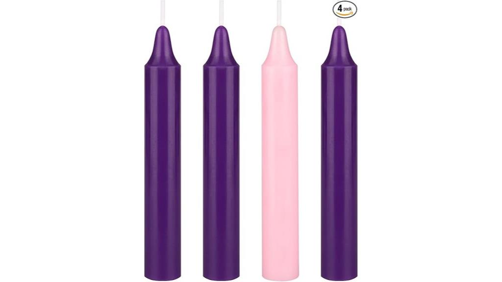 four piece unscented candle set