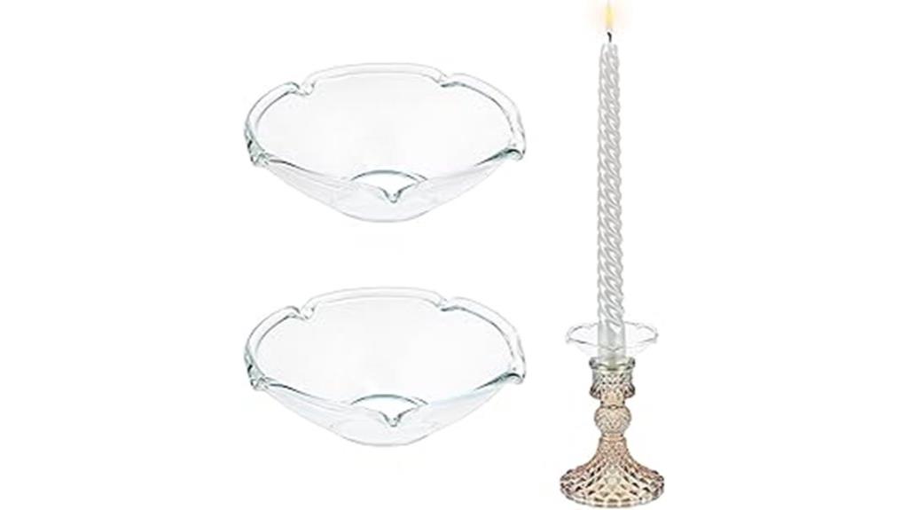 glass bobeche candle holders