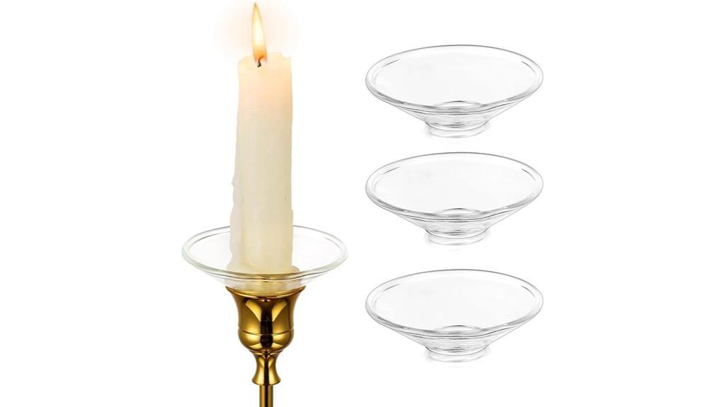 glass candle drip protectors