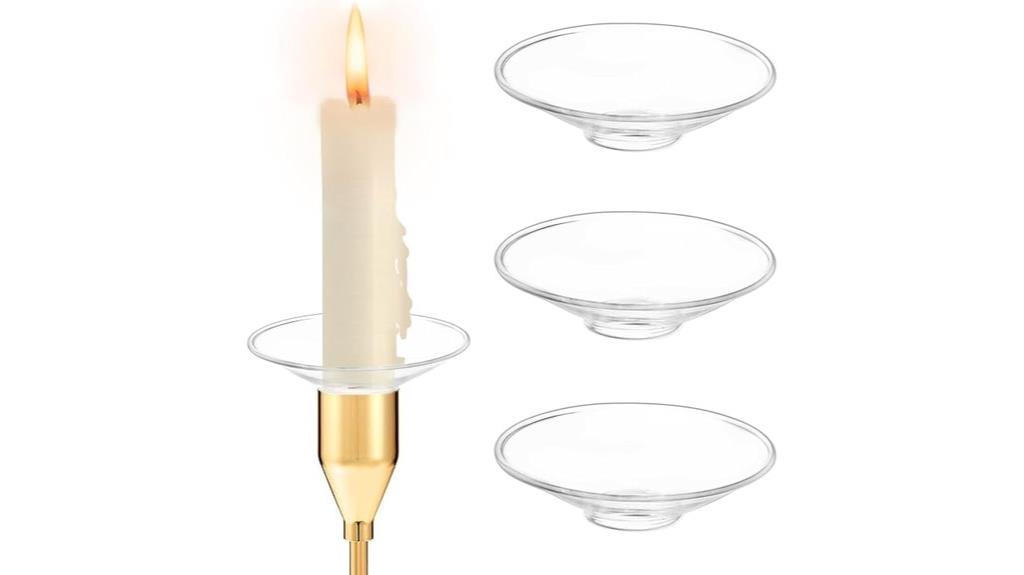 glass candle drip protectors