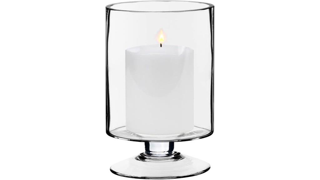 glass hurricane candle holder