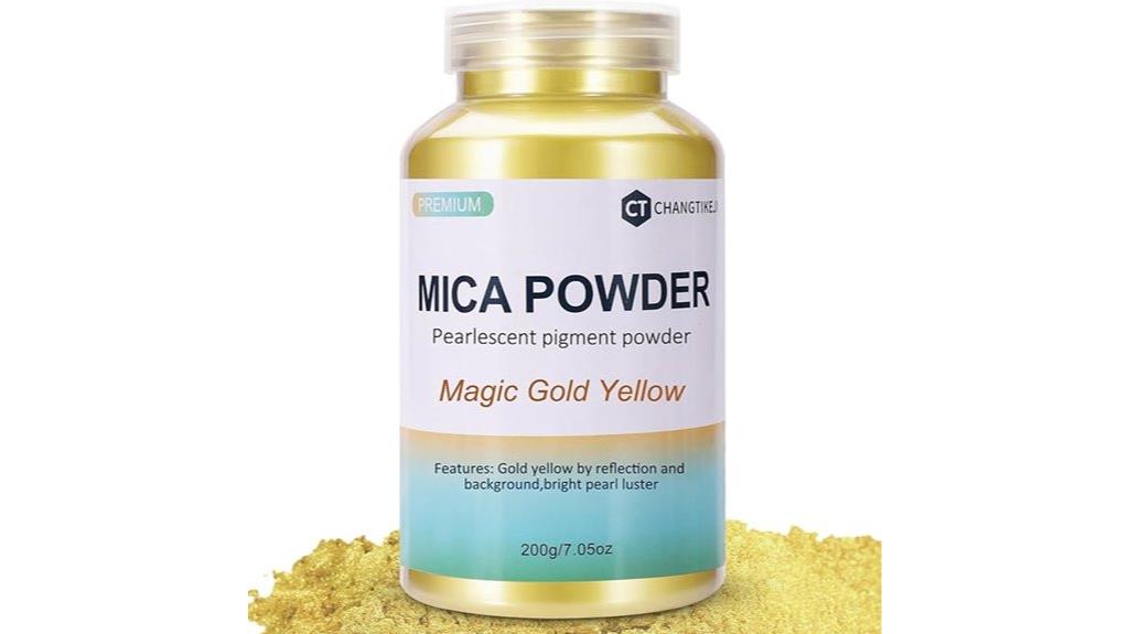 gold yellow mica powder