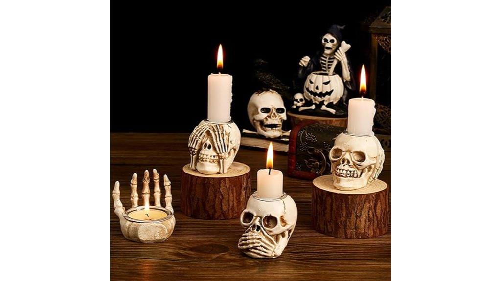 halloween candle holder set