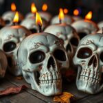 halloween skull candle kits