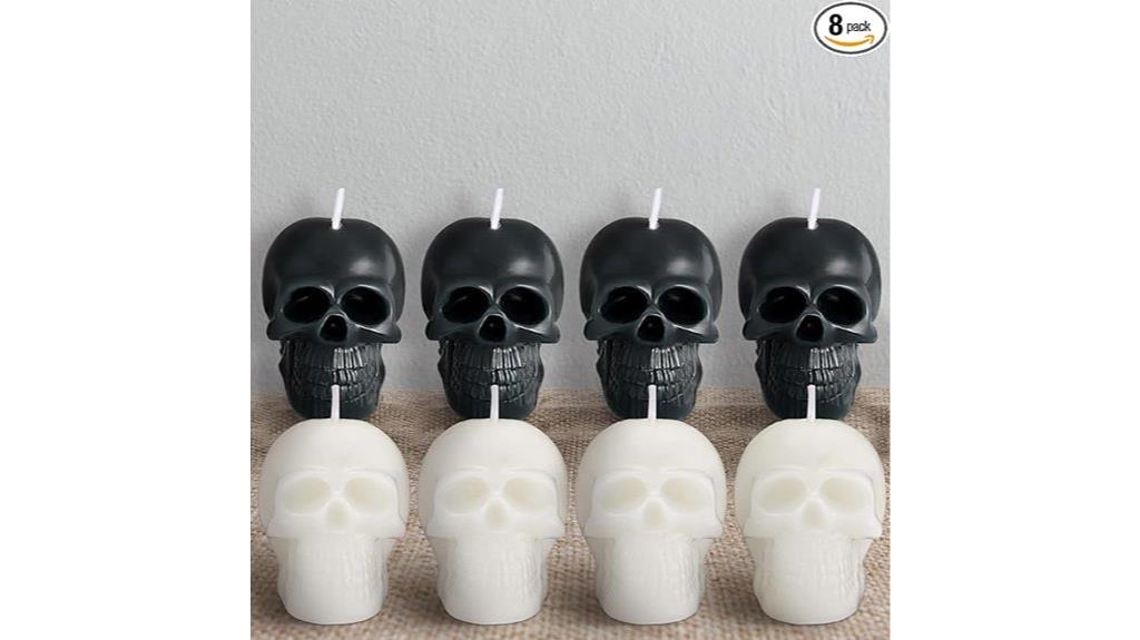 halloween skull candle set