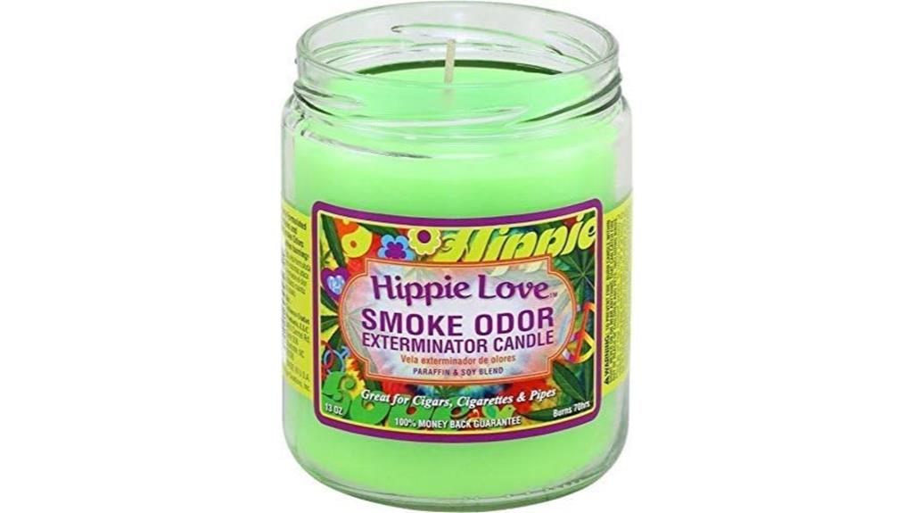 hippie love smoke candle