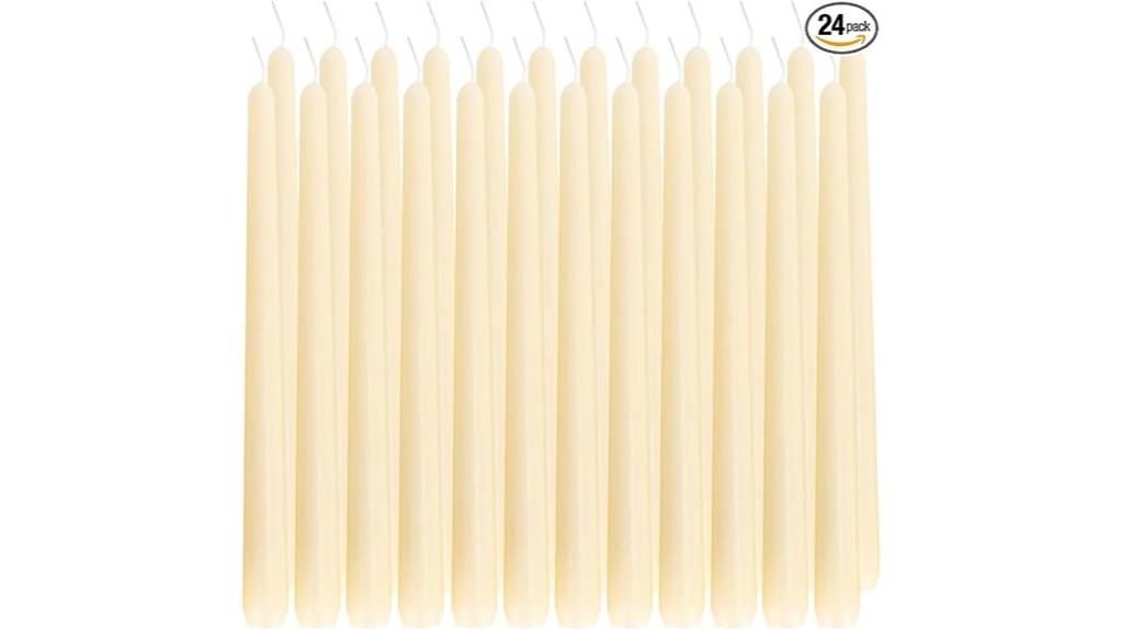 ivory taper candle pack