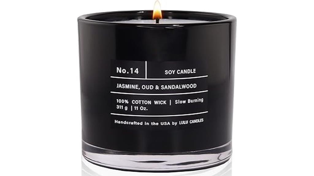 jasmine oud sandalwood candle
