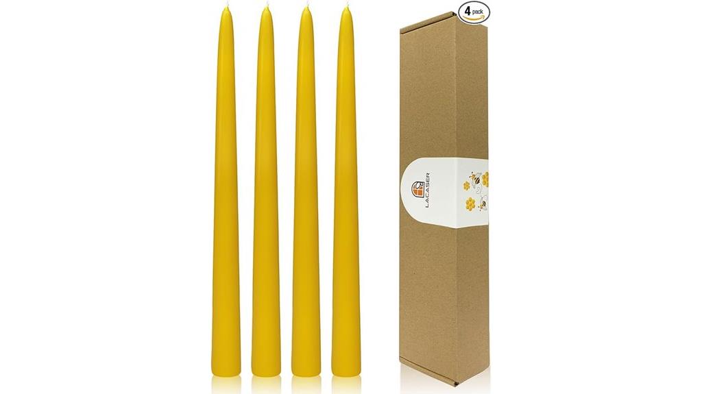 lacaser 12 tall beeswax candles