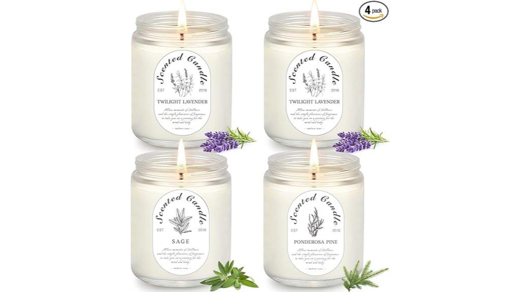 lavender aromatherapy candle set