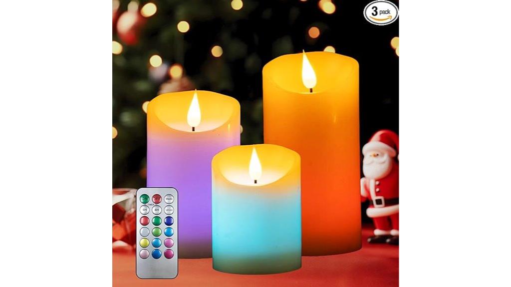 led flameless color changing candles