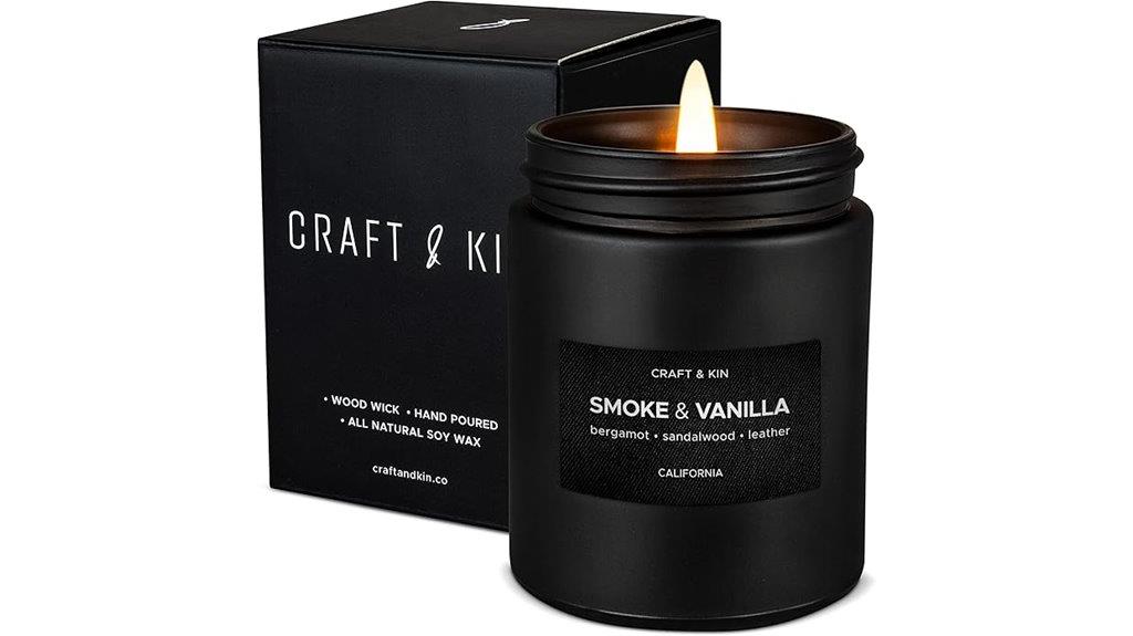 luxury vanilla smoke candle