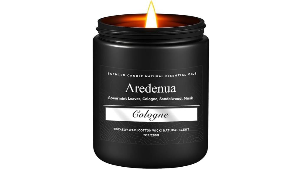 manly cologne home candle