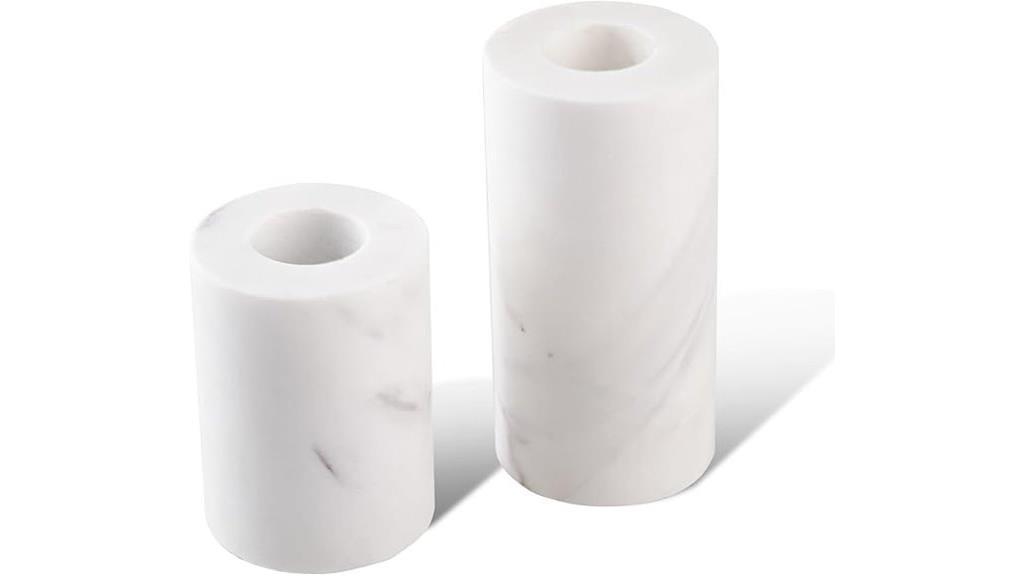 marble candle holders set