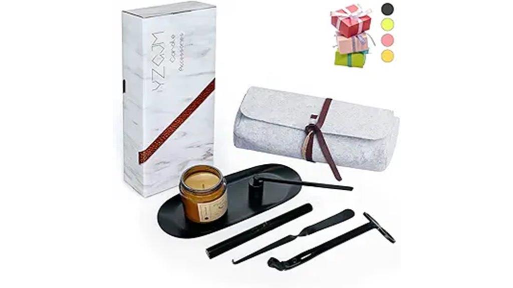 matte black candle accessories