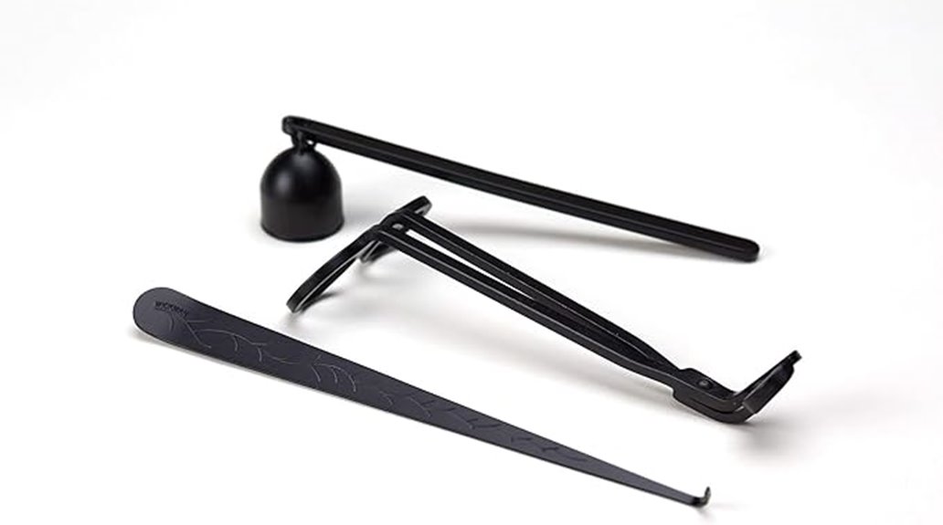 matte black candle tools