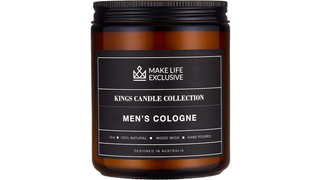 men s amber sandalwood candle