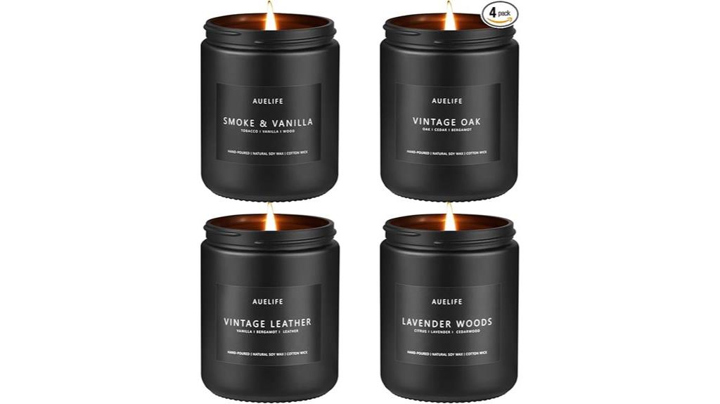 men s four pack scented candles