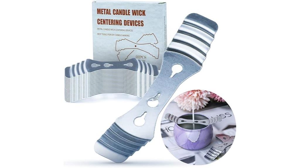 metal candle wick centers