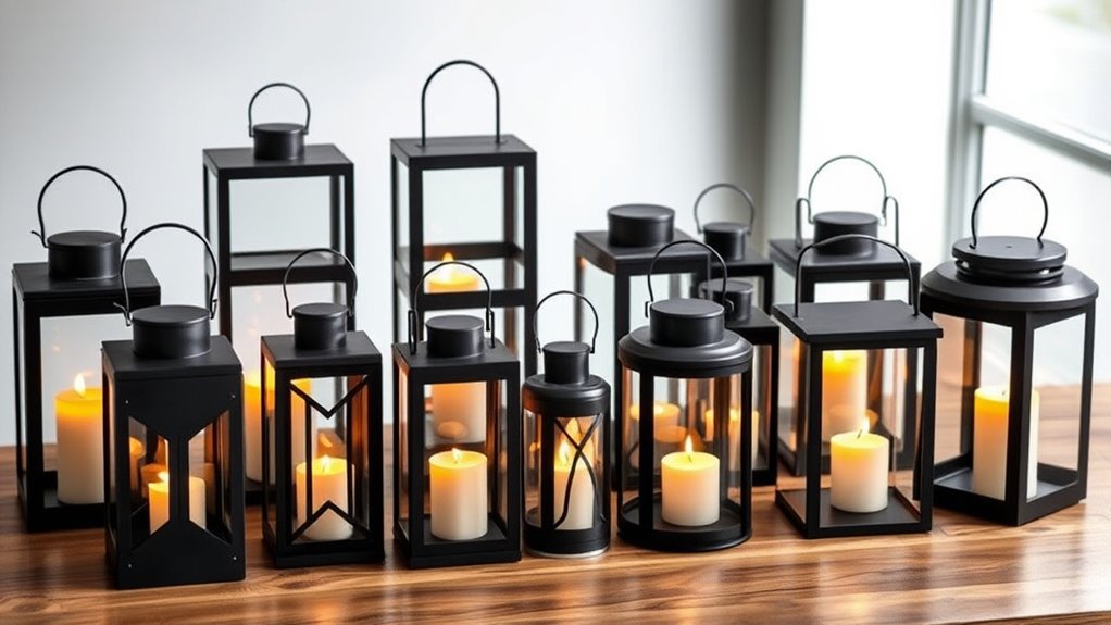 modern metal candle lanterns