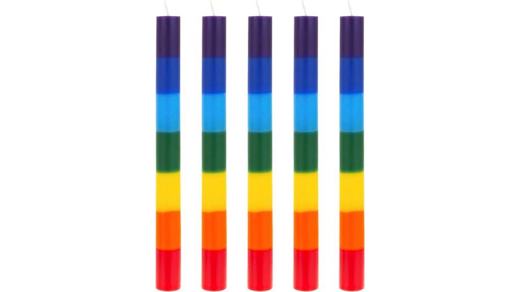 multi color unscented taper candles