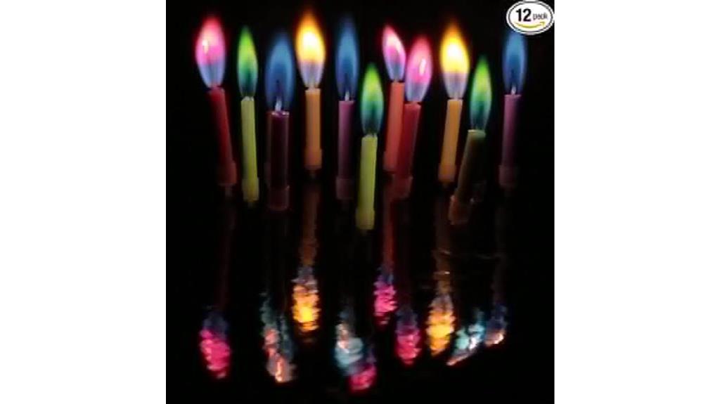 multicolor birthday candle set