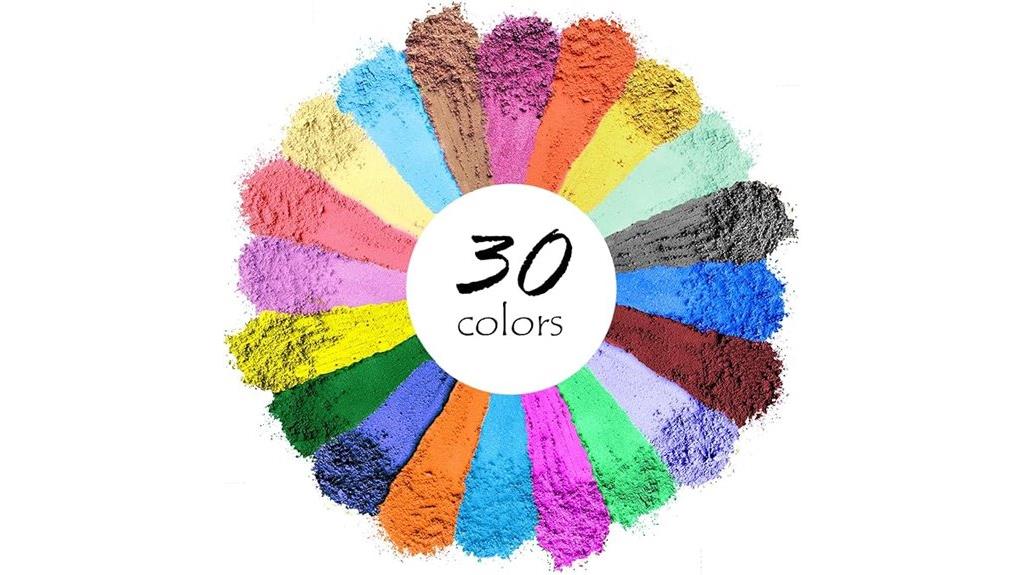 multicolor mica powder set