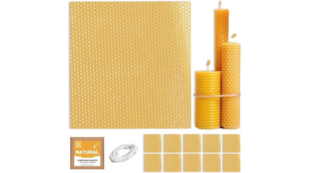 natural beeswax candle sheets