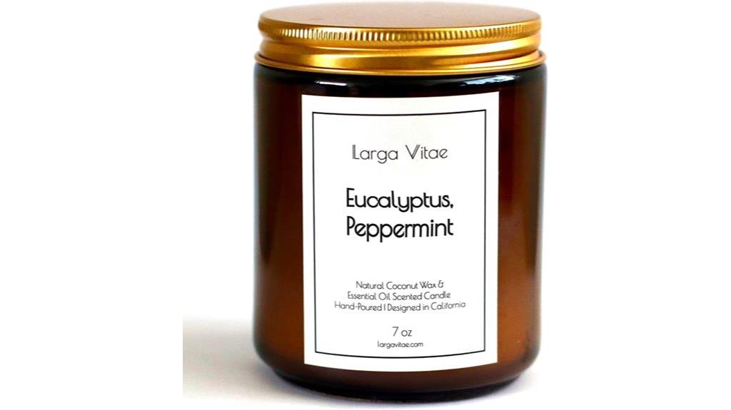natural eucalyptus peppermint candle