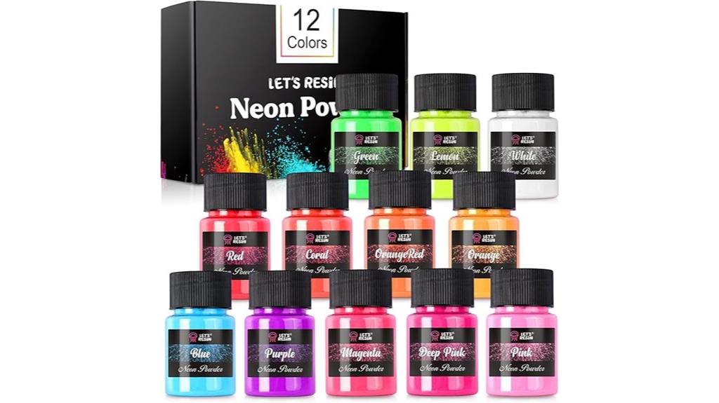neon resin pigment set