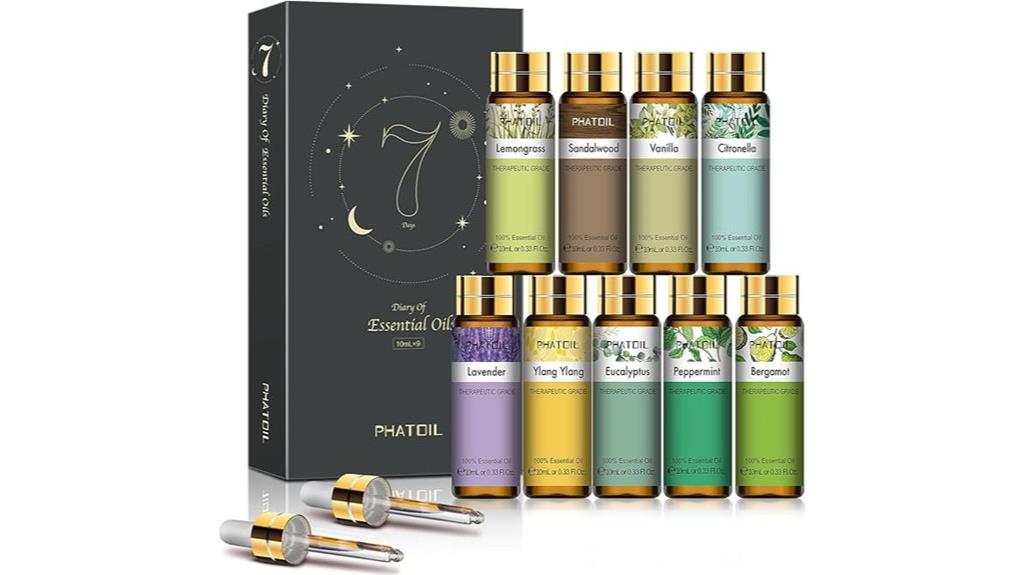 nine piece oil gift set