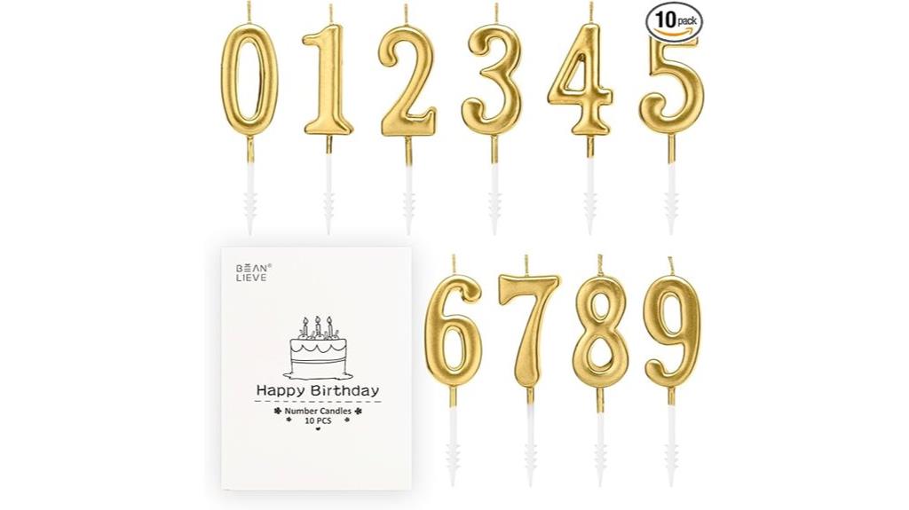 numeral birthday candle set