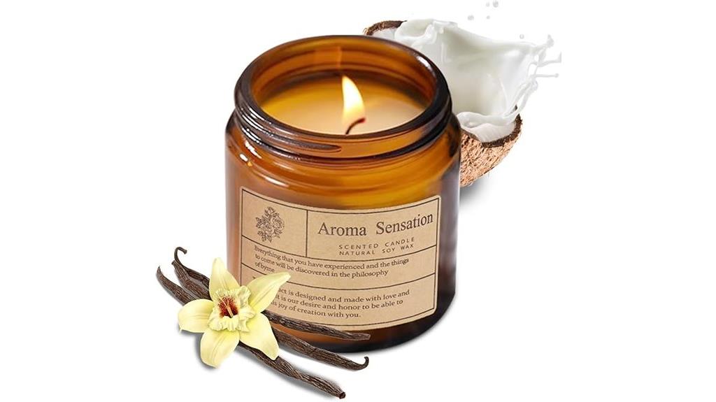 organic coconut vanilla candles