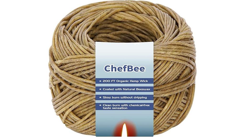 organic hemp wick 200 feet