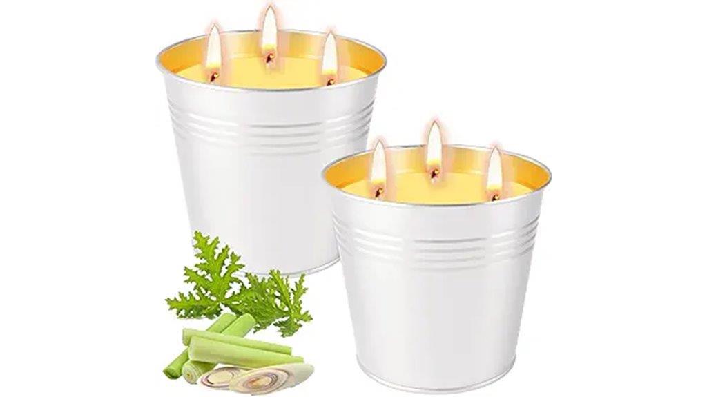 outdoor citronella candle set