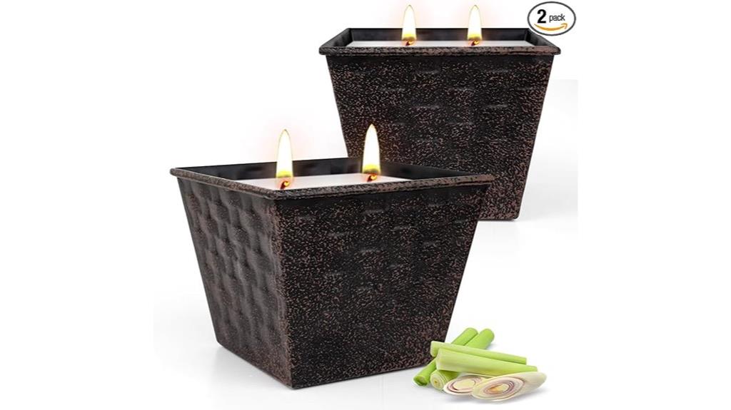 outdoor citronella candle set