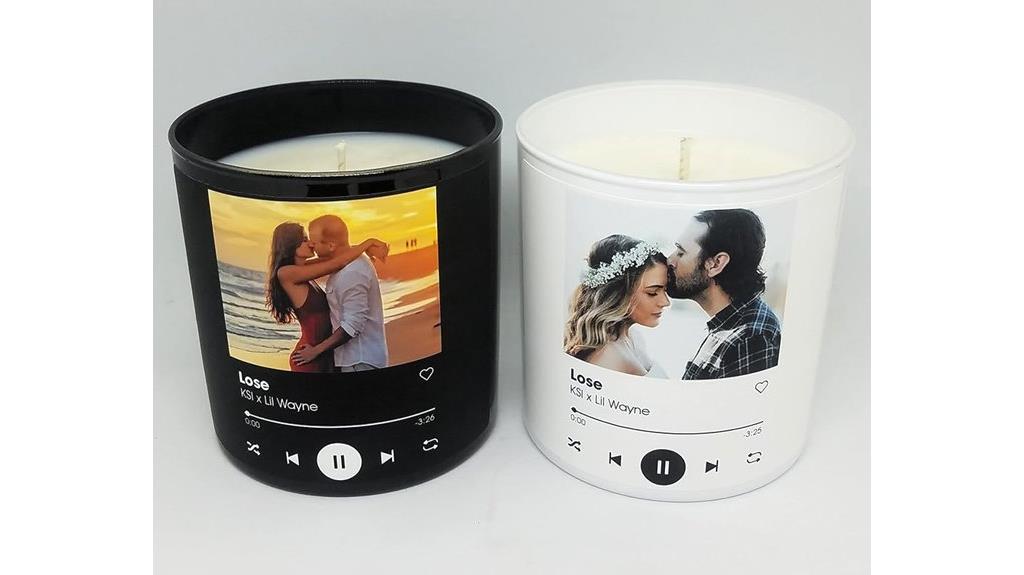 personalized couple candle